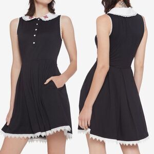 Hot Topic Mushroom Collar Lace Trim Dress Sz M